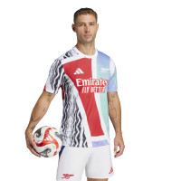 adidas Arsenal Pre-Match Training Shirt 2024-2025 Red White Blue Black