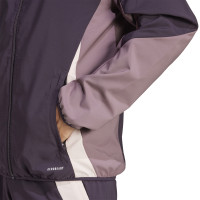 adidas Arsenal Presentatie Trainingsjack 2024-2025 Donkerpaars Beige Paars