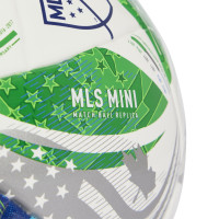 adidas MLS Mini Football Size 1 White Green Blue