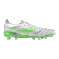 Mizuno Morelia Neo IV Beta Elite Grass Football Boots (FG) Silver Bright Green