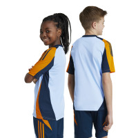 adidas Real Madrid Training Shirt 2024-2025 Kids Light Blue Orange Dark Blue