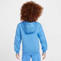 Nike Sportswear Club Big Logo Fleece Hoodie Kids Blue White