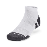 Under Armour Performance Tech Short Sports Socks 3-Pack White Grey