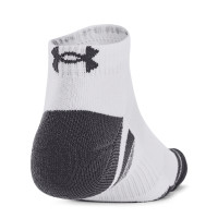 Under Armour Performance Tech Short Sports Socks 3-Pack White Grey