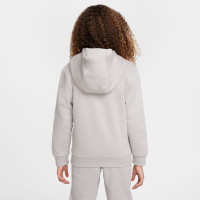 Nike Sportswear Club Fleece Hoodie Kids Grijs Wit