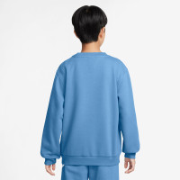 Nike Sportswear Club Fleece Crew Trainingspak Kids Blauw Wit