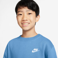 Nike Sportswear Club Fleece Crew Trainingspak Kids Blauw Wit