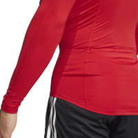 adidas Techfit Ondershirt Lange Mouwen Rood Wit