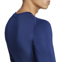 adidas Techfit Ondershirt Lange Mouwen Donkerblauw Wit