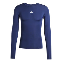 adidas Techfit Ondershirt Lange Mouwen Donkerblauw Wit