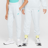 Nike Sportswear Club Fleece Crew Tracksuit Kids Grey Turquoise