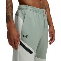 Under Armour Unstoppable Fleece Joggingbroek Grijs Mintgroen Zwart