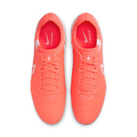 Nike Tiempo Legend 10 Pro Gras Voetbalschoenen (FG) Felrood Wit