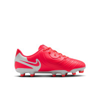 Nike Tiempo Legend 10 Club Grass/Artificial Grass Football Shoes (MG) Kids Bright Red White