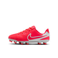 Nike Tiempo Legend 10 Club Grass/Artificial Grass Football Shoes (MG) Kids Bright Red White