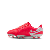 Nike Tiempo Legend 10 Club Grass/Artificial Grass Football Shoes (MG) Kids Bright Red White