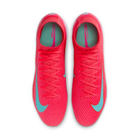 Nike Zoom Mercurial Superfly 10 Elite Gras Football Shoes (FG) Red Turquoise Pink