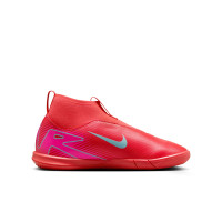 Nike Zoom Mercurial Superfly 10 Academy Indoor Football Boots (IN) Kids Red Turquoise Pink