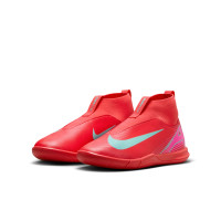 Nike Zoom Mercurial Superfly 10 Academy Indoor Football Boots (IN) Kids Red Turquoise Pink