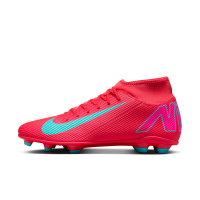 Nike Mercurial Superfly 10 Club Grass/Artificial Grass Football Shoes (MG) Red Turquoise Pink