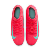 Nike Mercurial Superfly 10 Club Grass/Artificial Grass Football Shoes (MG) Red Turquoise Pink