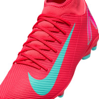 Nike Mercurial Superfly 10 Club Grass/Artificial Grass Football Shoes (MG) Red Turquoise Pink