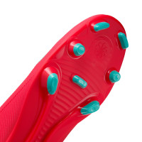 Nike Mercurial Superfly 10 Club Grass/Artificial Grass Football Shoes (MG) Red Turquoise Pink