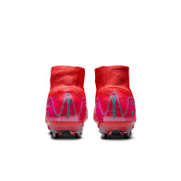 Nike Zoom Mercurial Superfly 10 Elite Iron Stud Football Shoes (SG) Red Turquoise Pink