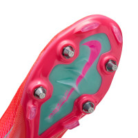 Nike Zoom Mercurial Superfly 10 Elite Iron Stud Football Shoes (SG) Red Turquoise Pink