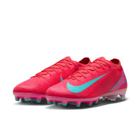 Nike Zoom Mercurial Vapor 16 Elite Artificial Grass Football Shoes (AG) Red Turquoise Pink