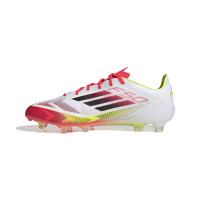 adidas F50 Elite Gras Football Shoes (FG) White Red Black Yellow