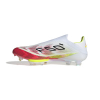 adidas F50+ Gras Football Shoes (FG) White Red Black Yellow