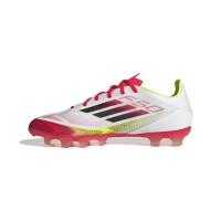 adidas F50 Pro Grass/Artificial Grass Football Shoes (MG) White Red Black Yellow