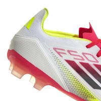 adidas F50 Pro Grass/Artificial Grass Football Shoes (MG) White Red Black Yellow