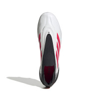 adidas Copa Pure III Elite Laceless Iron Stud Football Shoes (SG) White Black Red
