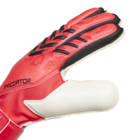 adidas Predator Match Fingersave Goalkeeper Gloves Red White Black
