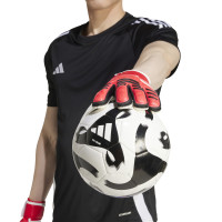 adidas Predator Match Fingersave Goalkeeper Gloves Red White Black
