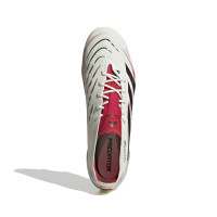 adidas Predator Elite IJzeren-Nop Voetbalschoenen (SG) Wit Zwart Rood