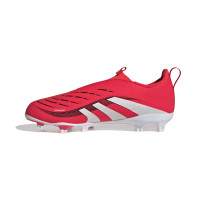 adidas Predator League Veterloze Gras / Kunstgras Voetbalschoenen (MG) Kids Rood Wit Zwart