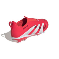 adidas Predator League Veterloze Gras / Kunstgras Voetbalschoenen (MG) Kids Rood Wit Zwart
