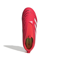 adidas Predator League Veterloze Gras / Kunstgras Voetbalschoenen (MG) Kids Rood Wit Zwart