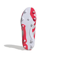 adidas Predator League Veterloze Gras / Kunstgras Voetbalschoenen (MG) Kids Rood Wit Zwart