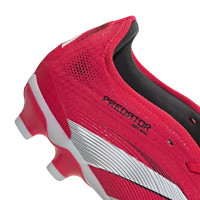 adidas Predator Pro FT Gras / Kunstgras Voetbalschoenen (MG) Rood Wit Zwart