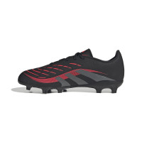 adidas Predator League Grass/Artificial Grass Football Boots (MG) Kids Black Grey Red
