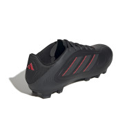 adidas Copa Pure III Club Grass/Artificial Grass Football Boots (MG) Black Dark Grey Red