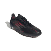 adidas F50 Elite Gras Football Shoes (FG) Black Red Silver