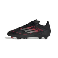 adidas F50 League Grass/Artificial Grass Football Boots (MG) Kids Black Red Silver