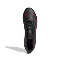 adidas Predator League Iron Nop Football Shoes (SG) Black Grey Red