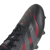 adidas Predator League Iron Nop Football Shoes (SG) Black Grey Red