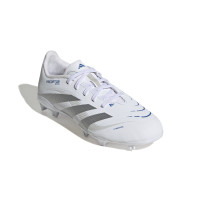 adidas Predator League Grass/Artificial Grass Football Boots (MG) Kids White Silver Blue
